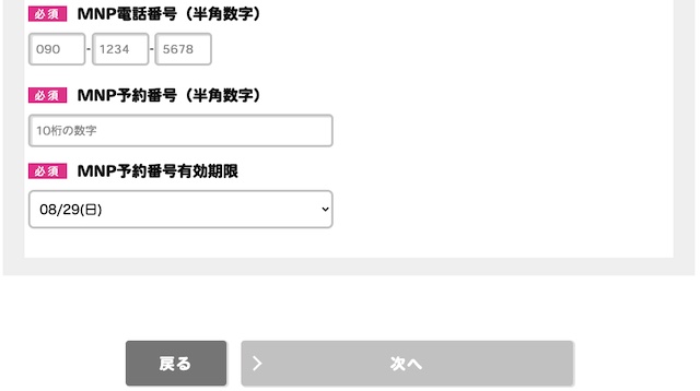 iijmio申込_お客様情報登録_MNP情報