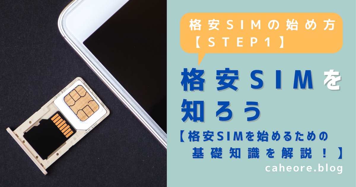 格安SIMの始め方【STEP1】格安SIMを知ろう