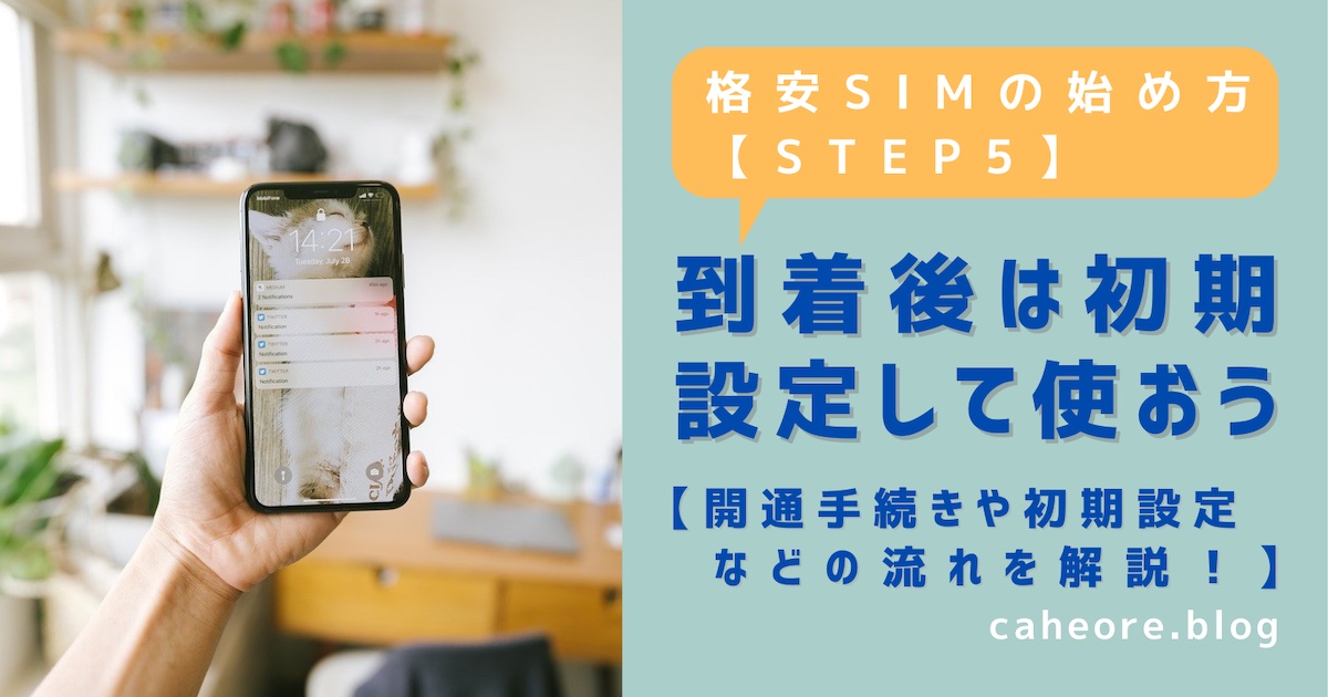 格安SIMの始め方【STEP5】到着後は初期設定して使おう