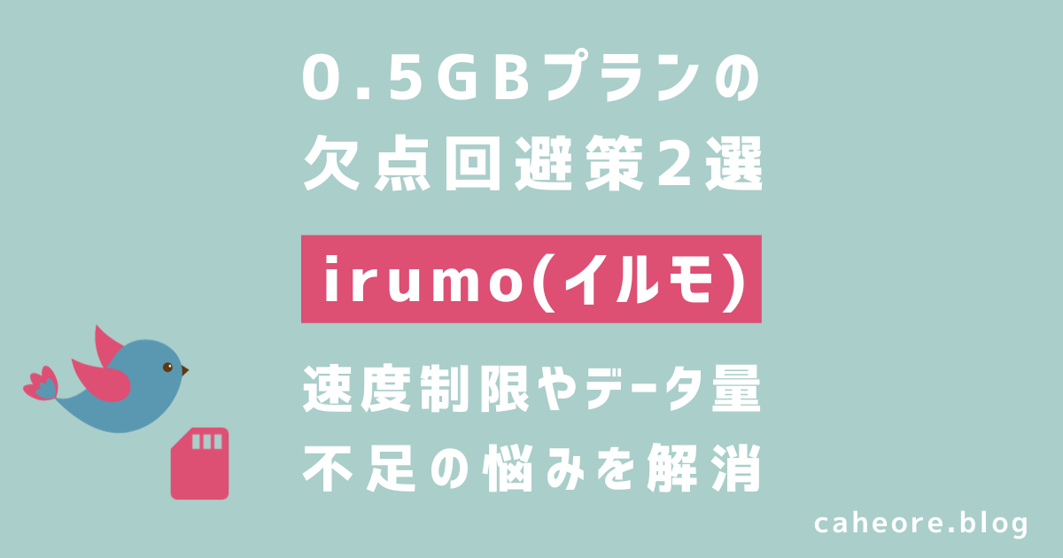irumo 0.5GBの欠点回避策2選