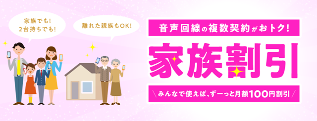 画像：IIJmio家族割引